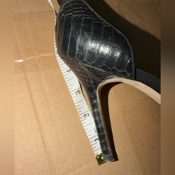 Sam Edelman Black Croc-Patterned Heels - Picture 7 of 7